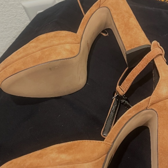 COACH Women's Chrystie Lux Suede Platform Chunky Heel Pump - Picture 6 of 7